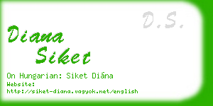 diana siket business card